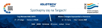 Iglotech zaprasza na Warsaw HVAC EXPO oraz MCE!