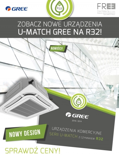 Cennik Gree 2018/2019 - urządzneia serii U-MATCH na R32
