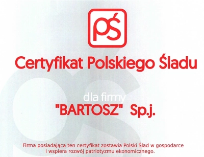 Bartosz kolejny rok zostawia Polski Ślad w gospodarce