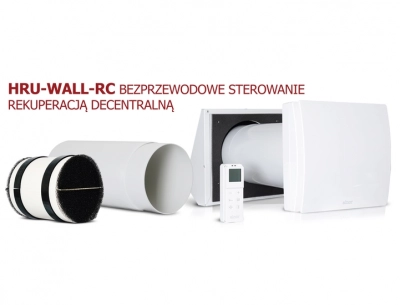 Zdalnie sterowane rekuperatory decentralne HRU-WALL-RC | Nowość Alnor