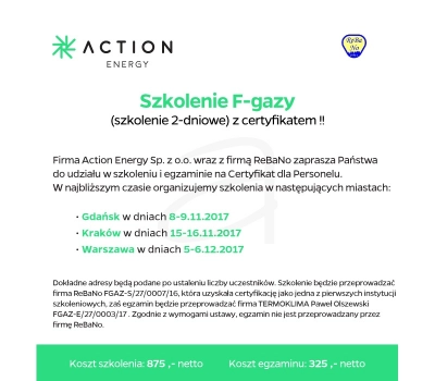 Szkolenie F-gazy action energy