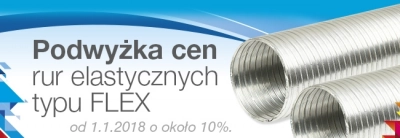 Zmiana cen rur elastycznych typu FLEX - Provent