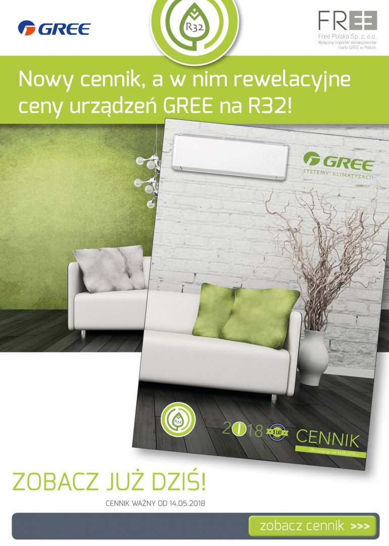Klimatyzatory R32 dostępne od ręki | GREE
