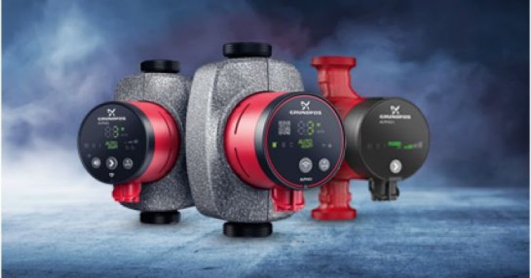 Nowoczesna obsługa instalacji grzewczej dzięki nowym domowym pompom obiegowym Grundfos ALPHA2 i ALPHA3