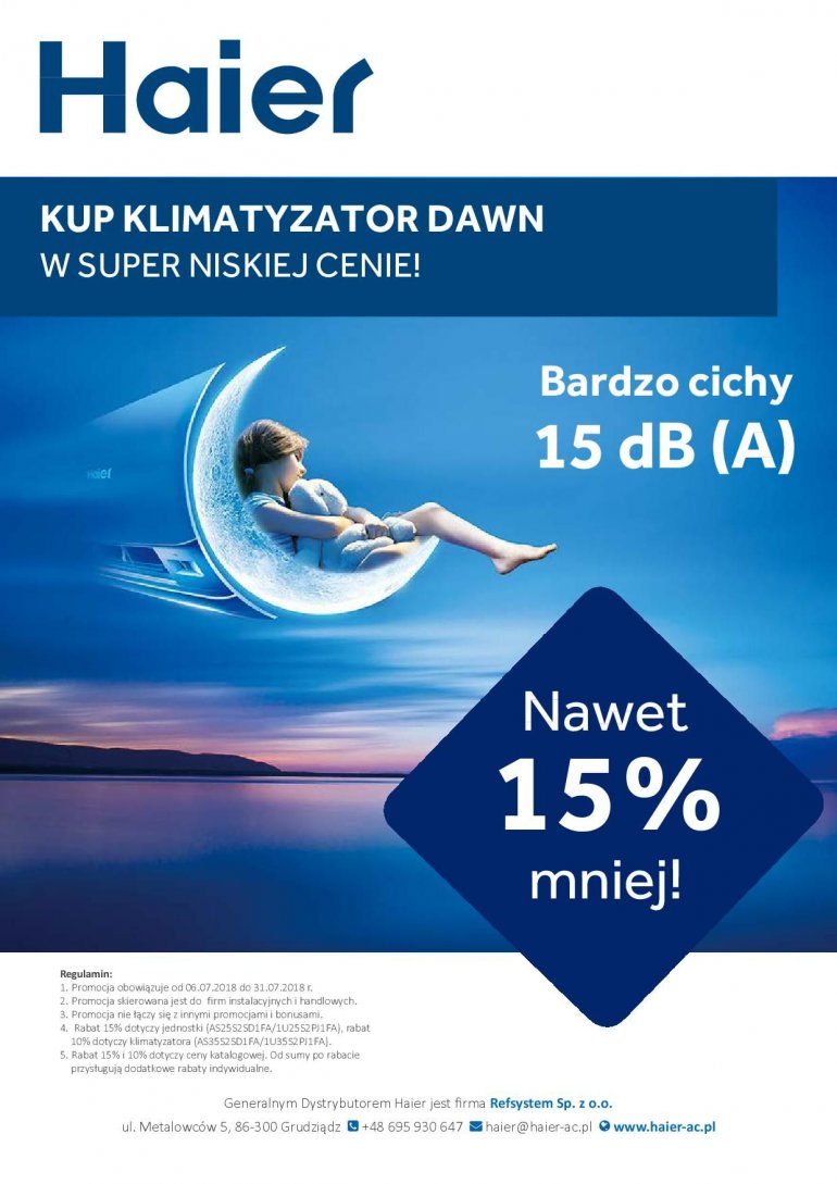 Haier Promocja | Kup klimatyzator DAWN w super niskiej cenie!