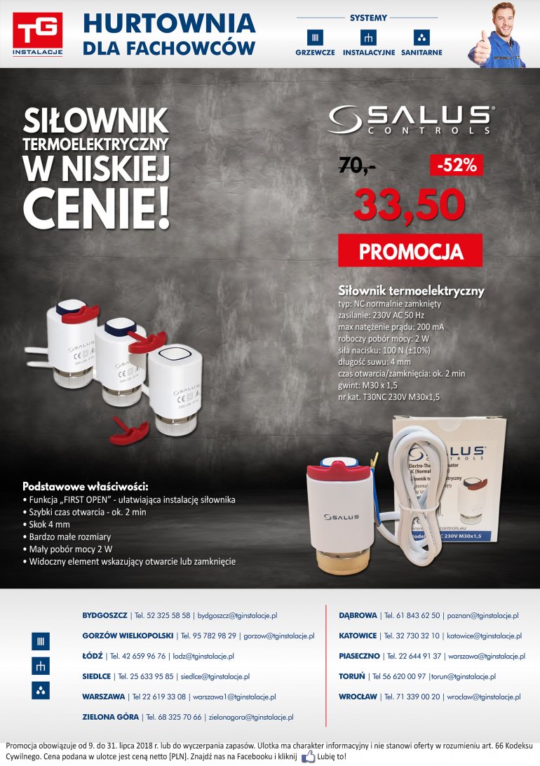Promocja Salus Controls! | TG Instalacje