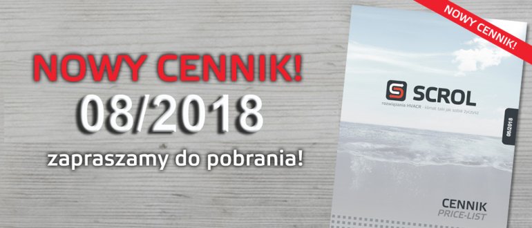 Nowy cennik SCROL 08/2018