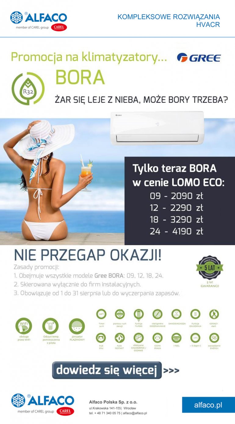 Promocyjne ceny na klimatyzatory Bora Gree