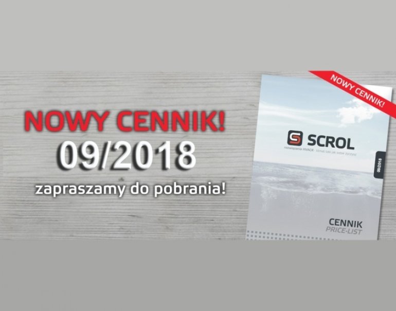 Nowy cennik SCROL 09/2018