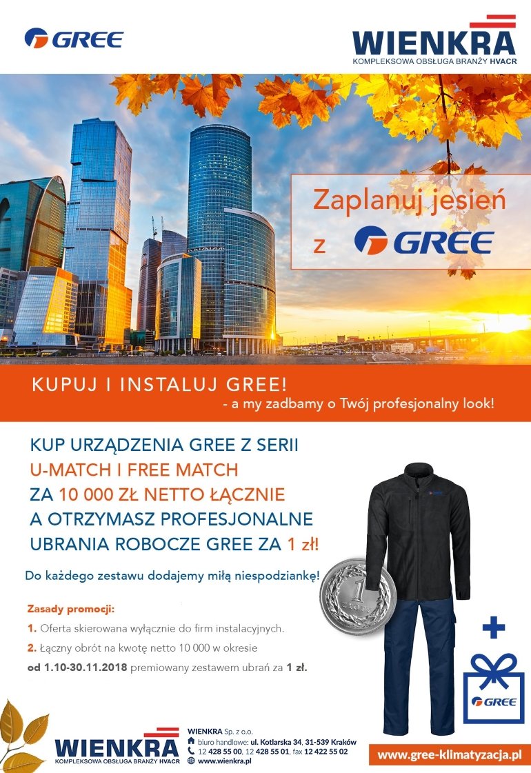 Kupuj i instaluj Gree a my zadbamy o Twój profesjonalny look - WIENKRA