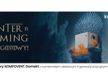 Nie daj się zaskoczyć zimie – rekuperatory KOMFOVENT Domekt z wymiennikiem obrotowym II generacji sorpcyjnym – entalpicznym