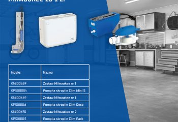 Przy zakupie 5 szt. pompek skroplin,  zestaw instalatorski Milwaukee za 1 zł