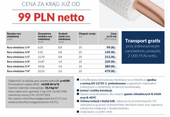 Miedź chłodnicza niższe ceny | WIENKRA