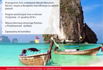 Postaw na Mitsubishi Electric i wyjedź do Tajlandii!