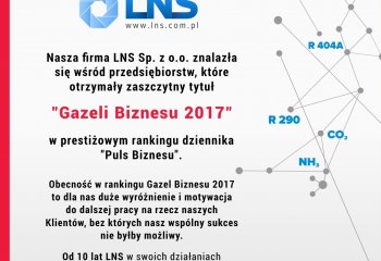 Gazela Biznesu dla LNS Sp. z o.o. 