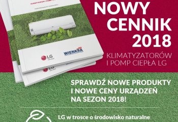 WIENKRA nowy cennik klimatyzatorów i pomp ciepła LG 2018