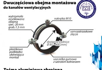 Obejmy montażowe i taśmy w super cenach