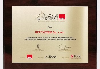 Gazela Biznesu 2017 dla Refsystem
