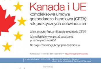 Kanada i Unia Europejska - umowa handlowa CETA po roku obowiązywania