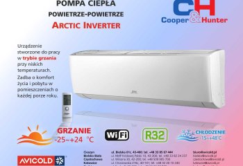 Pompa ciepła powietrze-powietrze Cooper&Hunter seria ARCTIC INVERTER R32