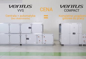 Porównanie central wentylacyjno-klimatyzacyjnych VENTUS VVS i VENTUS Compact 