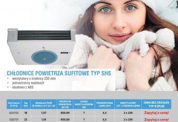 Zimowa okazja - Iglotech obniża ceny na chłodnice sufitowe SHS