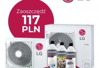 Do każdej jednostki zewnętrznej LG 3 płyny Cleanairix gratis