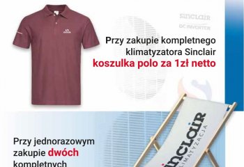 Sinclair promocja na klimatyzatory | odbierz polo za 1zł