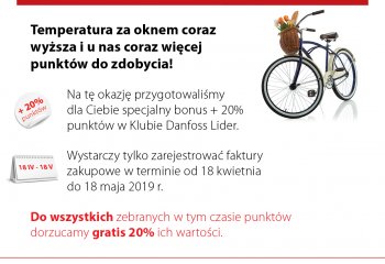 Plus 20% punktów gratis do 18.05 | Danfoss