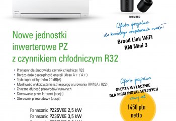 Nowe jednostki inwerterowe Panasonic PZ z czynnikiem chłodniczym R32 