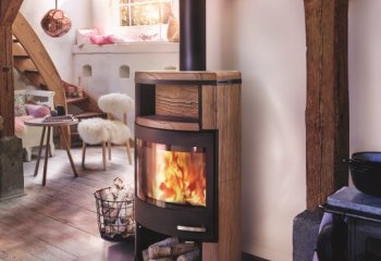 Kominek Ator z piaskowca w kolorze Tabacco