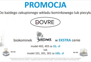 Promocja na zakup wkładów kominkowych lub piecykowych Dovre