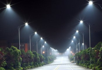 Miasto z LED-owym światłem