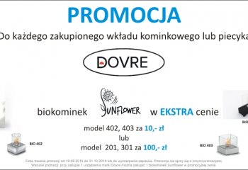 Promocja na wkłady kominkowe i piecyki | Dovre 