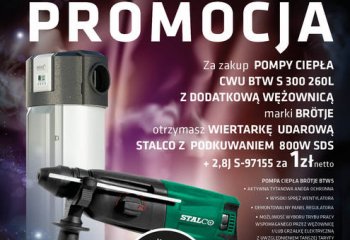 Wiertarka udarowa za zakup pompy ciepła  | BIMs PLUS