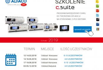Harmonogram szkoleń c.suite CAREL 2019