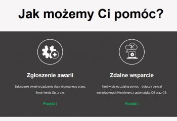 VENTIA udostępnia kody alarmów automatyki C5 oraz C6 central wentylacyjnych KOMFOVENT!
