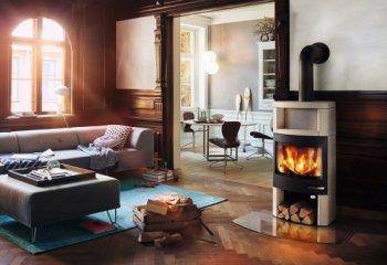 Kominek w kolorze Creme | Skantherm