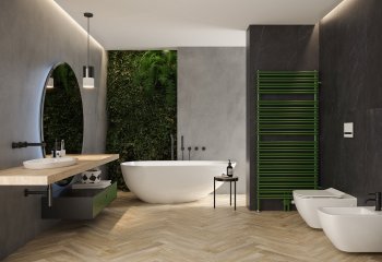 Suszarka na ubrania czy grzejąca ścianka działowa? – ozdobne grzejniki łazienkowe Purmo