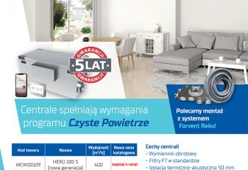 Nowe niższe ceny katalogowe Rekuperatorów Heru! | maj 2020 | Iglotech