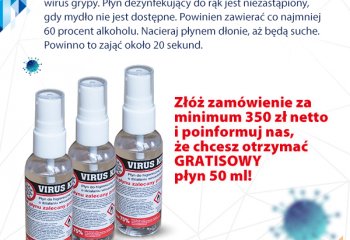 Prowent dokłada płyny antybakteryjne do zamówień powyżej 350 zł netto!