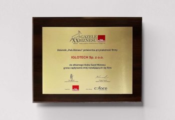 Firma Iglotech po raz kolejny znalazła się w elitarnym gronie klubu Gazel Biznesu