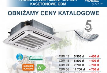 Promocja na klimatyzatory kasetonowe CDM Airwell