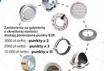 Zgarnij 300 PLN i więcej - mnożymy punkty B2B zamówień na galanterię wentylacyjną