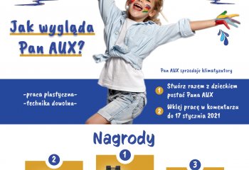 Ferie z AUX – Jak wygląda Pan AUX oczami dziecka – Praca plastyczna