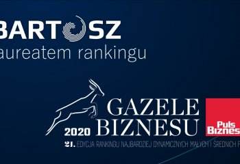 Bartosz - jesteśmy laureatem rankingu Gazele Biznesu 2020!