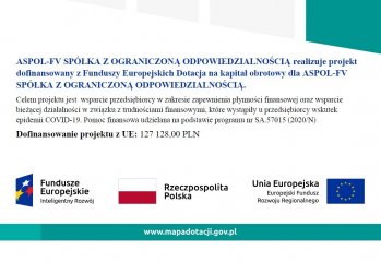 ASPOL-FV realizuje projekt dofinansowany z Funduszy Europejskich