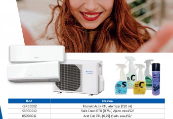 Do każdego kompletu Fuji Electric preparat do czyszczenia!