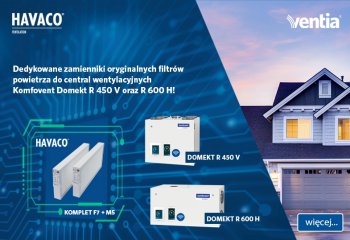 Już są! Dedykowane zamienniki filtrów powietrza do central wentylacyjnych Komfovent Domekt! Od HAVACO