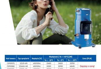 Promocja na wybrane modele sprężarek SPIRALNYCH DANFOSS